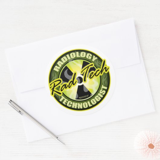 Rad Tech Ronde Sticker (Envelop)