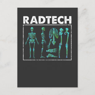 Rad Tech Skeleton Xray Botten Radiologie Technicus Briefkaart