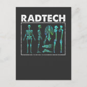 Rad Tech Skeleton Xray Botten Radiologie Technicus Briefkaart (Voorkant)