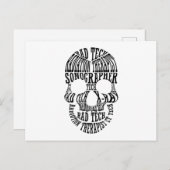 Rad Tech Skull Technoloog Xray Radiology Tech Briefkaart (Voorkant / Achterkant)