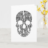 Rad Tech Skull Technoloog Xray Radiology Tech Kaart (Gele Bloem)