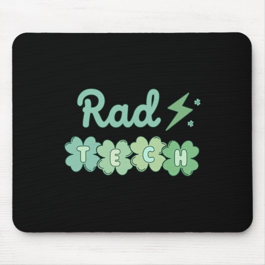 Rad Tech St Patricks Day Röntgenfoto Iers Gelukkig Muismat (Voorkant)