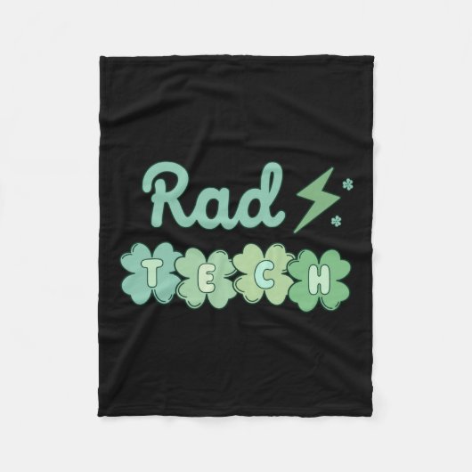 Rad Tech St Patricks Day Xray Ierse Lucky Radiolog Fleece Deken (Voorkant)