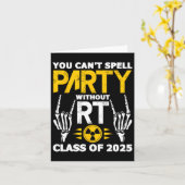 Rad Tech Student RT CL van 2025 Radiologie Afstude Kaart (Gele Bloem)