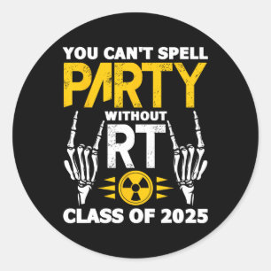 Rad Tech Student RT CL van 2025 Radiologie Afstude Ronde Sticker