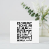 Rad Tech Technoloog Xray Radiology technicus Briefkaart (Staand voorkant)