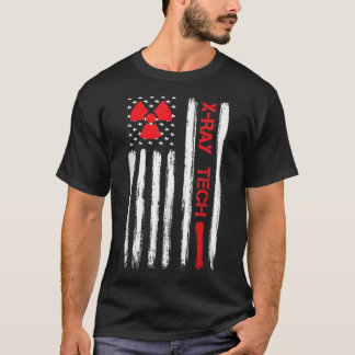 Rad Tech X-Ray Technoloog Tech American Flag T-S T-shirt