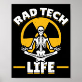 Rad Tech Yoga Skeleton Xray Radiology Poster (Voorkant)