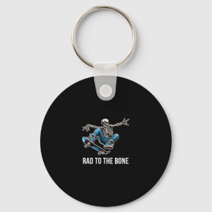 Rad Tot op het Bot - Skelet op een Skateboard -  Sleutelhanger