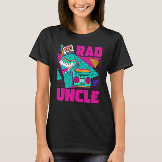 Rad Uncle 90s Aesthetic Nostalgia 1990's Retro Unc T-shirt (Voorkant)
