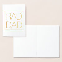 Rad Vader gouden typografie en vierkante minimalis