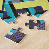 Rad van Fortuin Abstract Boho Groovy Fractal Art Legpuzzel (Zijkant)