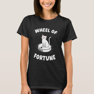 Rad van Fortuin Kat Grap Robot Stofzuiger Kat T-shirt