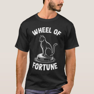 Rad van Fortuin Kat Op Robot Stofzuiger Kat 1 T-shirt