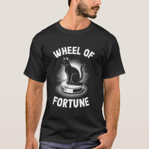 Rad van Fortuin Kat Op Robot Stofzuiger Kat 4 T-shirt