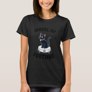 Rad van Fortuin Kat Op Robot Stofzuiger Kat 5 T-shirt