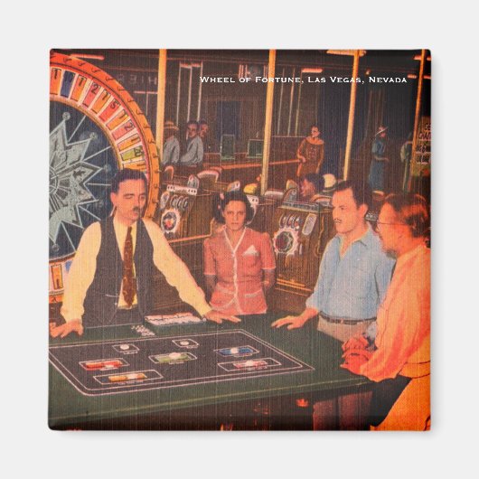 Rad van Fortuin, Las Vegas, Nevada Oud Casino Magneet (Voorkant)
