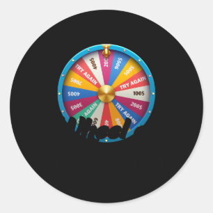 rad van fortuin vader vaders dag wiel van fortuin ronde sticker