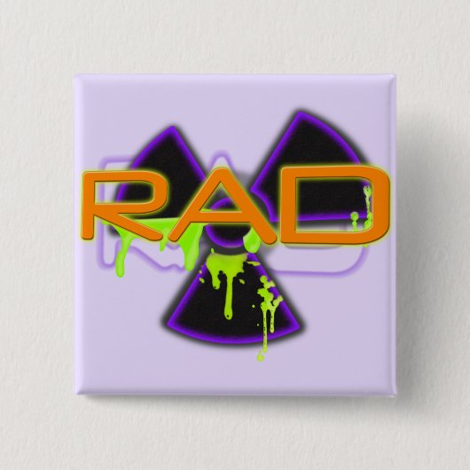 Rad Vierkante Button 5,1 Cm (Voorkant)
