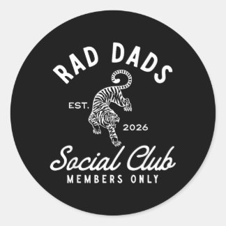 Rad Vintage Vader Gesticht 2026 Vaderdag Vader Lev Ronde Sticker