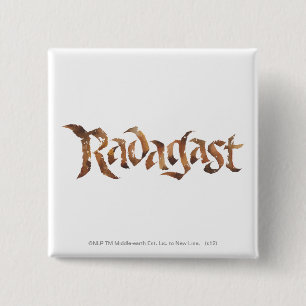 RADAGAST™-naam gestructureerd Vierkante Button 5,1 Cm
