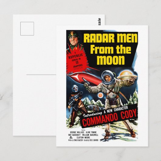 Radar Mannen vanaf de maan (1952) Briefkaart (Voorkant / Achterkant)