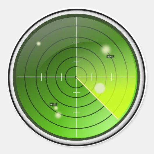 Radar Ronde Sticker (Voorkant)
