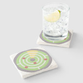 Radar Stenen Onderzetter (Zijkant)