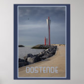 Radar Tower, Oostende Habour, België Poster (Voorkant)