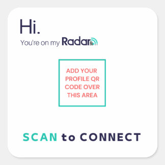 RadarQR-stickers Vierkante Sticker