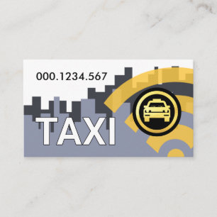 Radarradio signaal om taxi te bellen visitekaartje