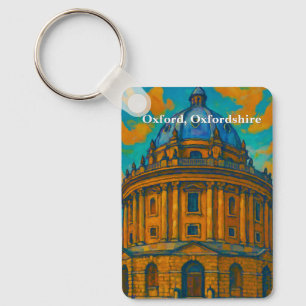 Radcliffe Camera in Oxford Gouache Schilderen Sleutelhanger