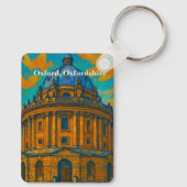 Radcliffe Camera in Oxford Gouache Schilderen Sleutelhanger (Achterkant)