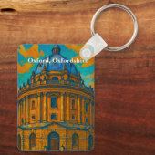 Radcliffe Camera in Oxford Gouache Schilderen Sleutelhanger (Achterkant)