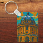 Radcliffe Camera in Oxford Gouache Schilderen Sleutelhanger (Voorkant)