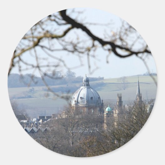 Radcliffe Camera, Oxford. Ronde Sticker (Voorkant)