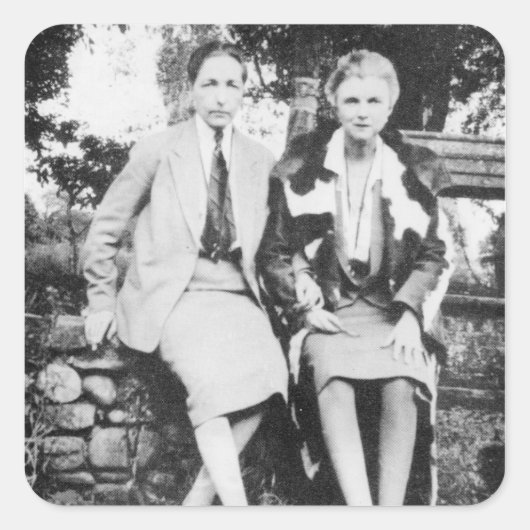 Radclyffe Hall en Una Vincenzo Vierkante Sticker (Voorkant)