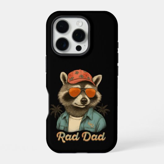 Radde papa grappige gelukkige Vaderdag vintage iPhone Hoesje (Achterkant)
