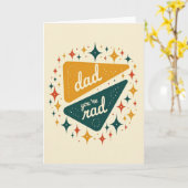 Radde Papa Retro Starburst Kaart (Gele Bloem)