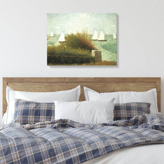 Rade de Grandcamp, door Georges Seurat,  kunst Canvas Afdruk (Insitu (Slaapkamer))