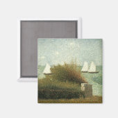 Rade de Grandcamp, door Georges Seurat,  kunst Magneet (Voorkant / Achterkant)