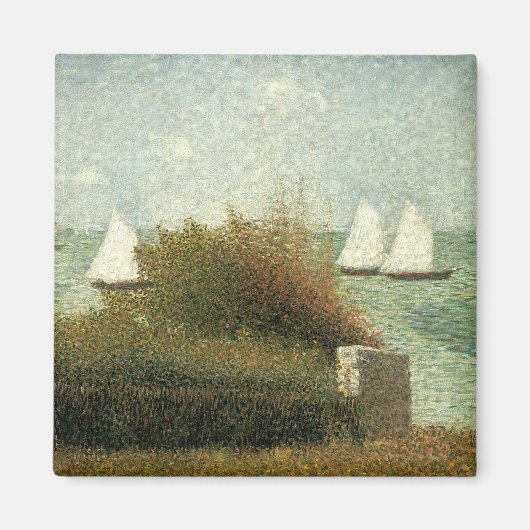 Rade de Grandcamp, door Georges Seurat,  kunst Magneet (Voorkant)