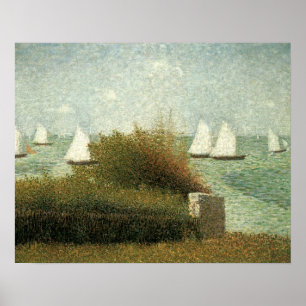 Rade de Grandcamp, door Georges Seurat,  kunst Poster