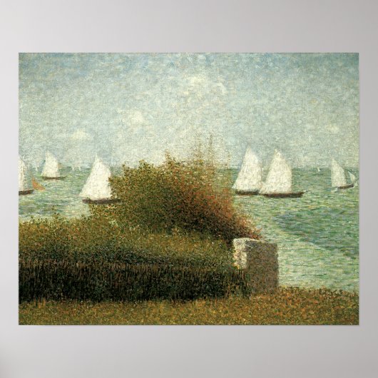 Rade de Grandcamp, door Georges Seurat,  kunst Poster (Voorkant)