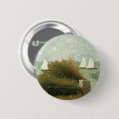Rade de Grandcamp, door Georges Seurat, kunst Ronde Button 5,7 Cm (Voorkant /achterkant)