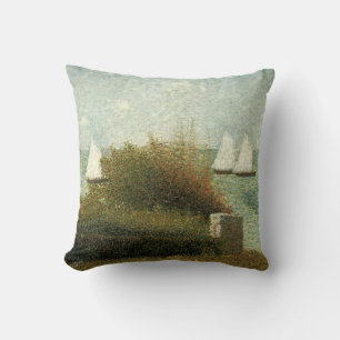 Rade de Grandcamp van Georges Seurat, Vintage Art Kussen