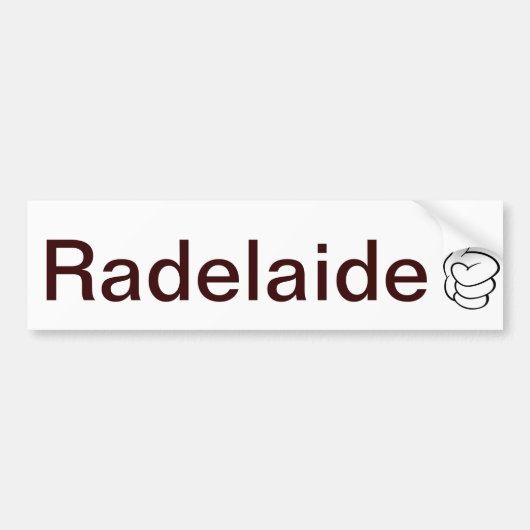 Radelaide Adelaide Bumpersticker (Voorkant)