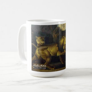 Raden Saleh® Coffee Mug 'Lions and Snake' Koffiemok