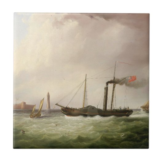 Raderstoomschip Ariel 1831 Tegeltje (Voorkant)