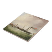 Raderstoomschip Ariel 1831 Tegeltje (Zijkant)